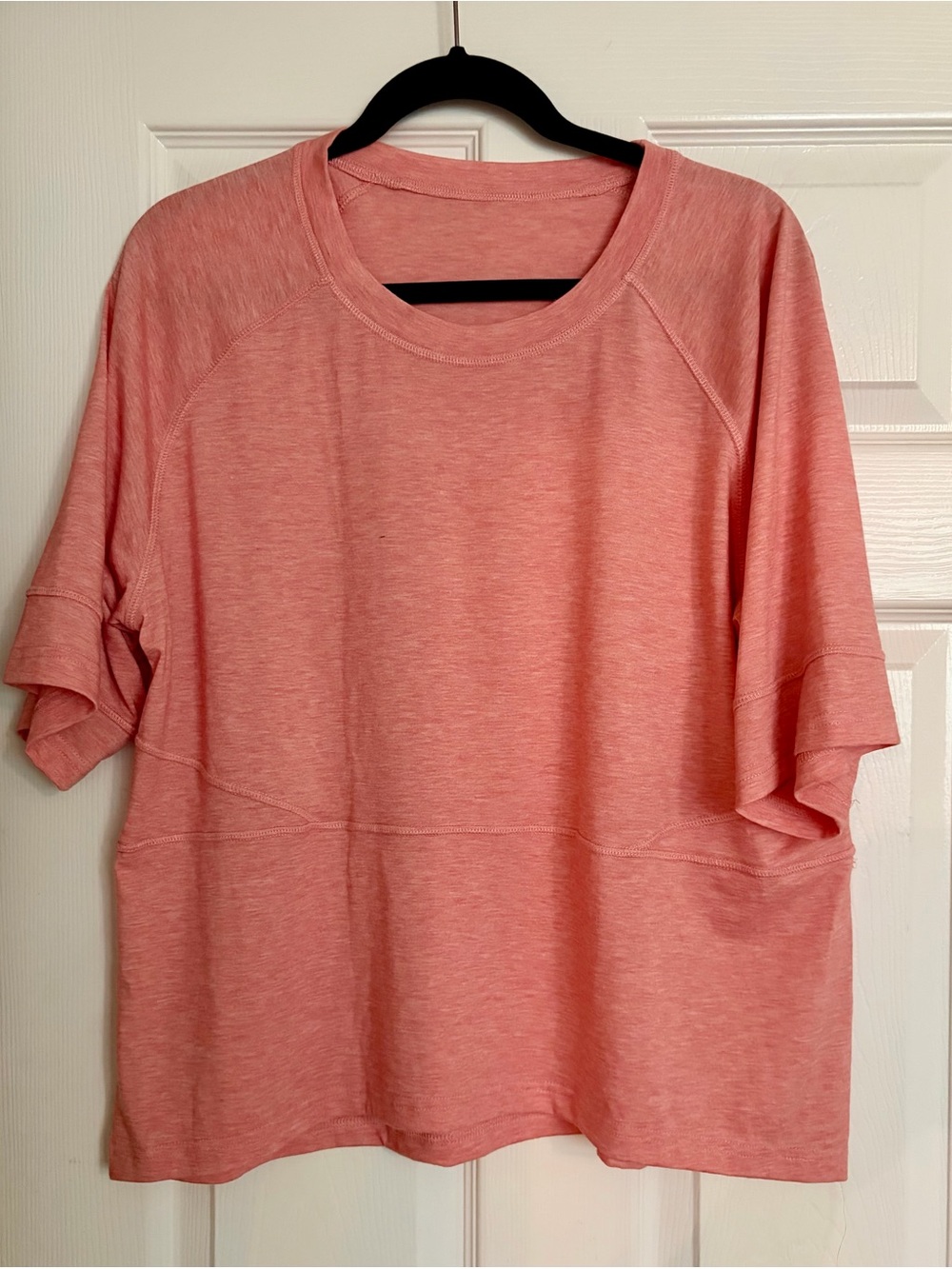EUC Source Unknown Coral elbow length Sleeve Women's Top Sz XL